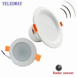 5W 7W 9W Recessed LED Ceiling Lamp Downlights Bathroom Stairs Balcony Hallways Light Garage Intelligent Radar Sensor Lights 220V