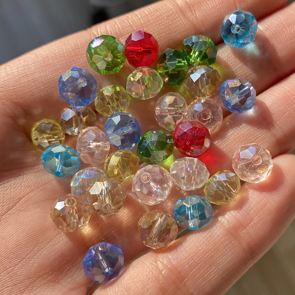 3/4/6/8mm Czech Crystal Beads for Jewelry Making Diy Needlework AB Color Spacer Faceted Glass Beads Wholesale Lots Bulk