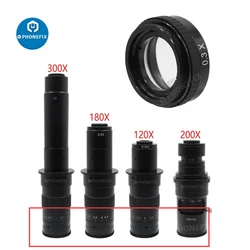 0.3X 0.5X 0.35X 2.0X Barlow Auxiliary Objective Glass Lens 43MM for 180X 200X 300X C-MOUNT Lens Industry Video Microscope Camera