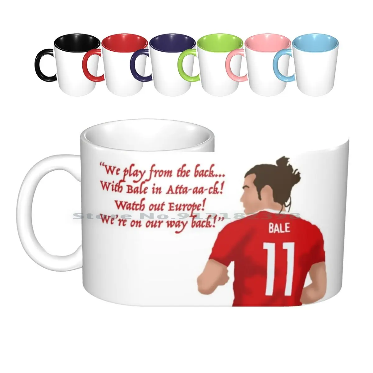 Gareth Bale Wales Ceramic Mugs Coffee Cups Milk Tea Mug Welsh Wales Superstar Legend Gareth Bale Euros 2016 11 Football Soccer