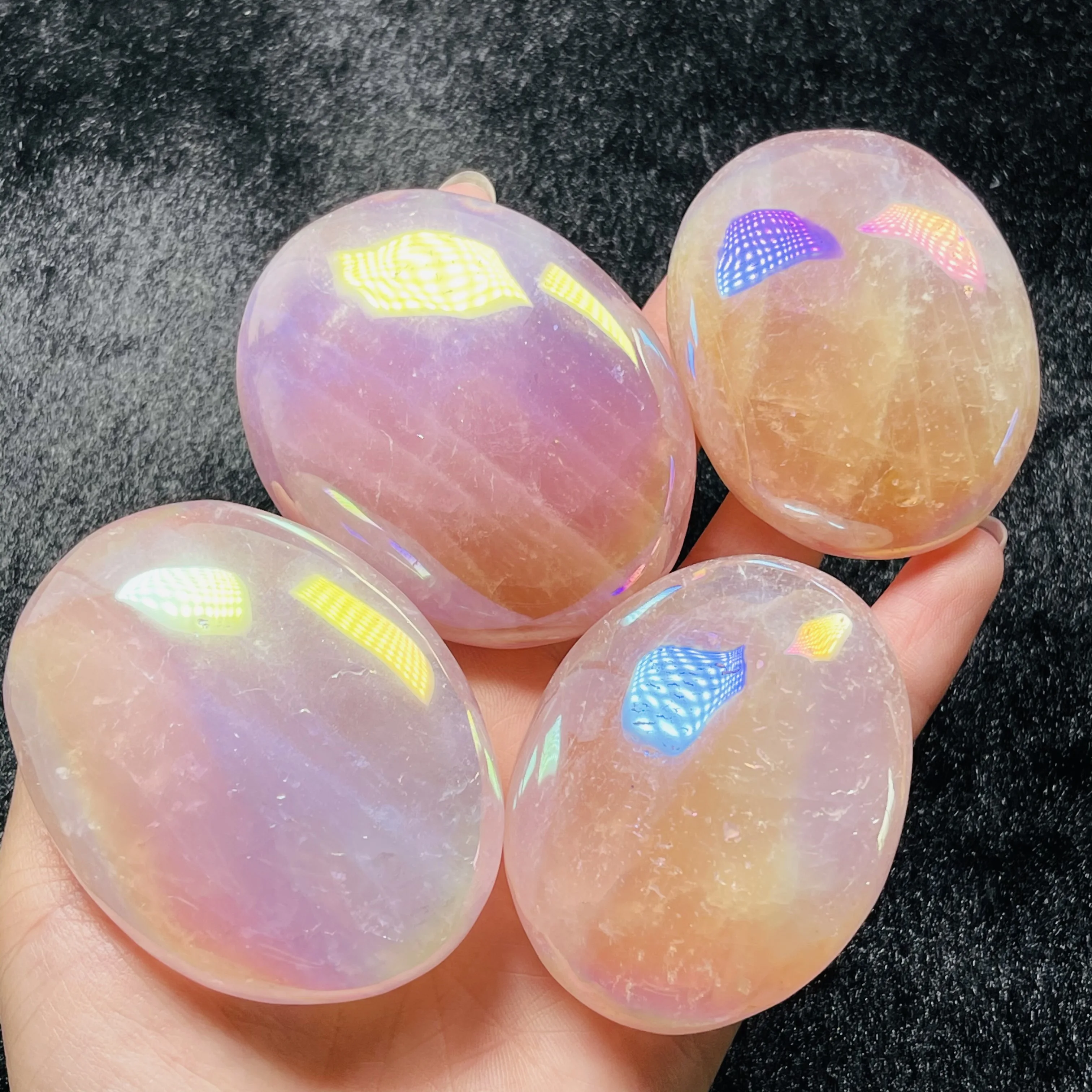 Natural Pholished Aura Crystal Massage Quartz Hot Compress Stone Healing Crystals Reiki Energy Chakra