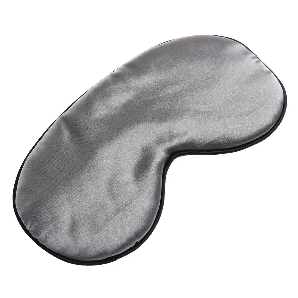 Pure Silk Sleep Eye Mask Padded Shade Cover Travel Relax Aid Eye Blindfold Shades Rest Helper Night Eyepatch 6 Colors