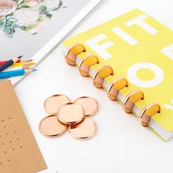 Rose Golden Plastic Mushroom Binding Buckle Notebook Binder Discs Binder Ring Discs for Planner DIY Scrapbooking Accessories