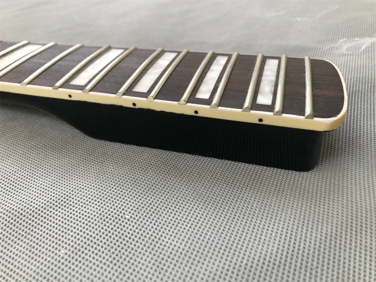 Reverse head Electric guitar neck 22 frets 25.5inch Maple Rosewood fingerboard Black Glossy