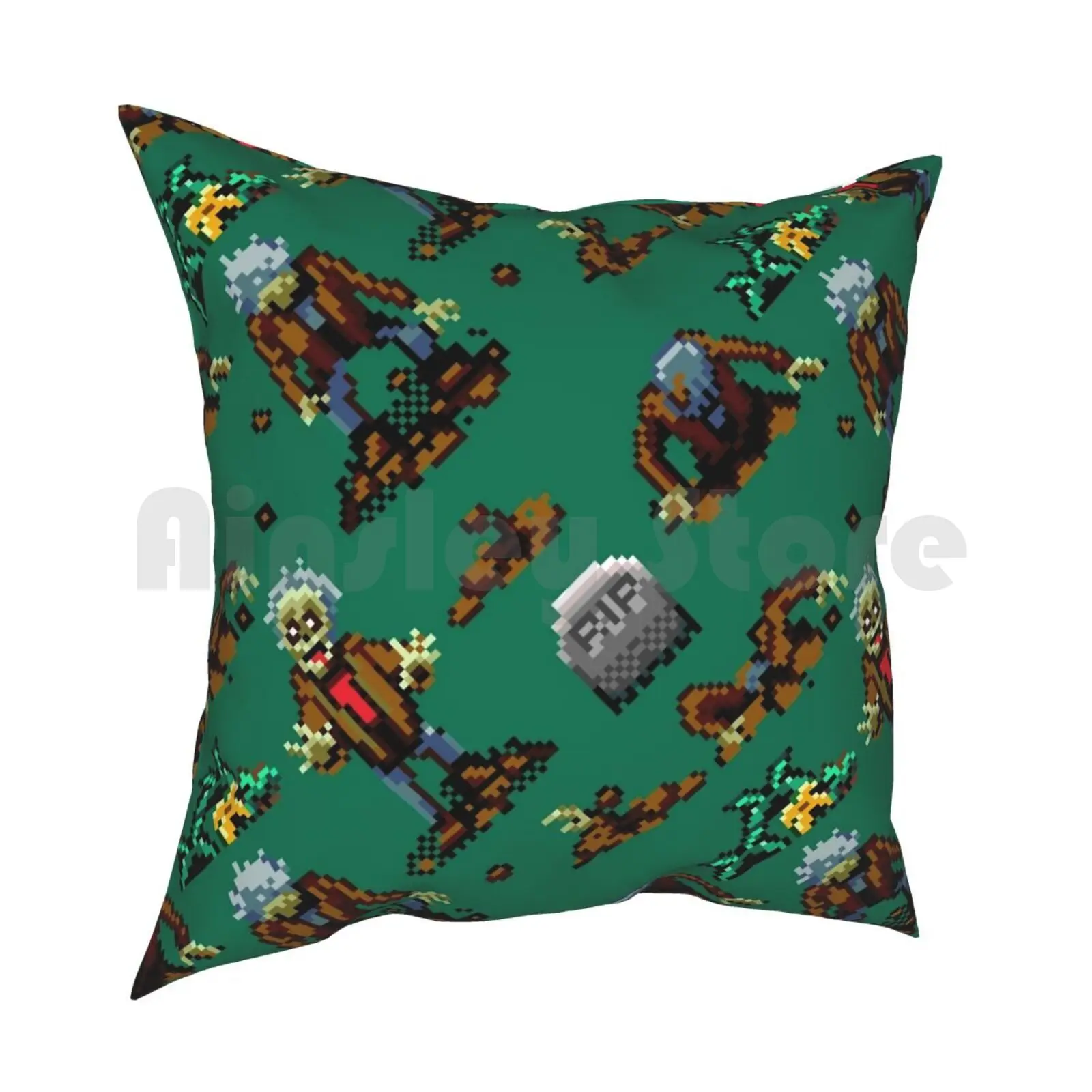 Zombies Pattern | Vintage Gaming Ggl8R-Zamn Pillow Case Printed Home Soft DIY Pillow cover Hobbies Gaming Gamer Games Video