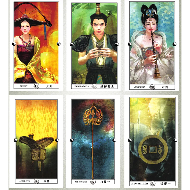 China Tarot Cards Divination Cards Game 12*7cm Cards Chinese/English Version For Family/Friends