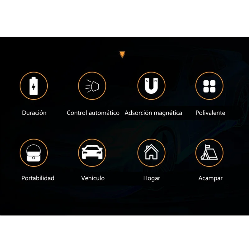 Car LED Emergency Light, Waterproof Traffic Safety Warning Light with Magnets & Hook