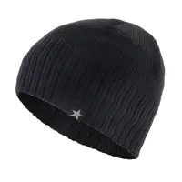Gorros de lana tejidos para hombre, gorros gruesos tejidos de invierno para hombre, gorro cálido de terciopelo de Color sólido de doble capa