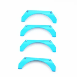 MOC Building Blocks Technical Parts 4Pcs PANEL WHEEL ARCH 5X15X2 W/ 4.85 HOLE compatible with Lego 24118 for Kids Boys Toys