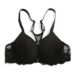 New Arrival Women Bra Quality Strength Design Push Up Bras Deep V Front Buckle Lace Bras 30 32 34 36 38 40 42 44 A B C D E