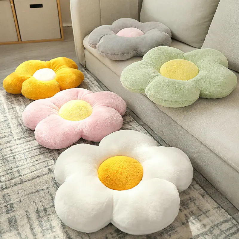 45cm Cute Flower Plush Toy Stuffed Soft Pillow Doll Sofa Dining Chair Cushion New Year Birthday Gifts 8 Colors