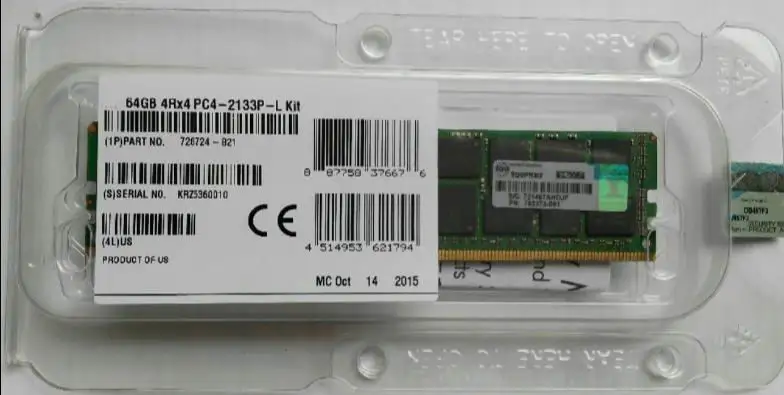 

726724-B21 752373-091 774176-001 64GB DDR4 2400T Ensure New in original box. Promised to send in 24 hours