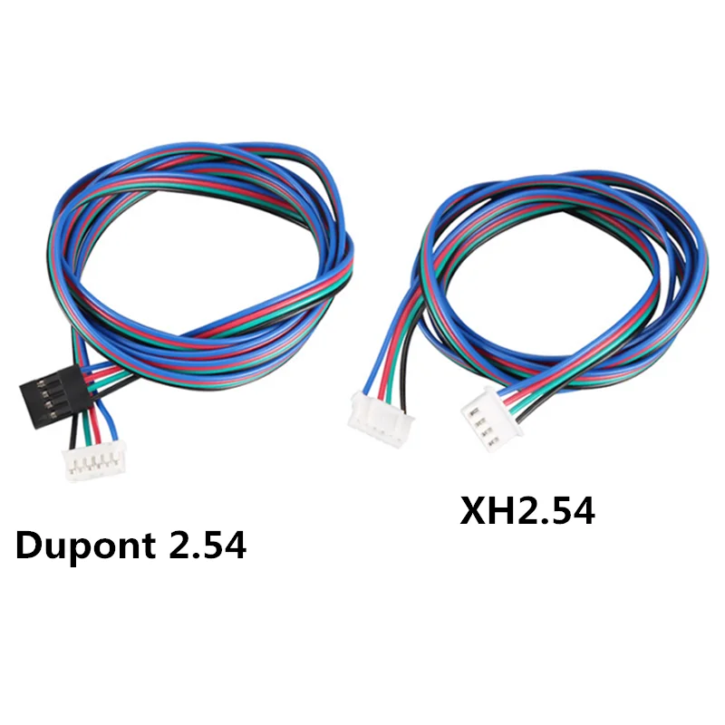 4PCS 3D Printer Motor Cable Connector 100CM HX2.54/Dupont 2.54 4pin to 6pin White Terminal