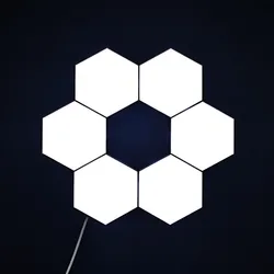 Usb Hexagonal White Warm Rgbw Quantum Light Touch Sensor Splicing Hexagon Splice Wall Lamp Touch Control Wall Honeycomb Lamp
