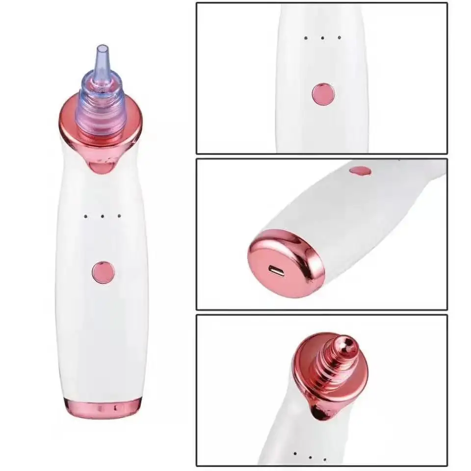 Professional 5 Head Pore Cleanser Vacuum Suction Face Deep Nose Cleaner Blackhead Remover Pimple Comedone Extractor Tool