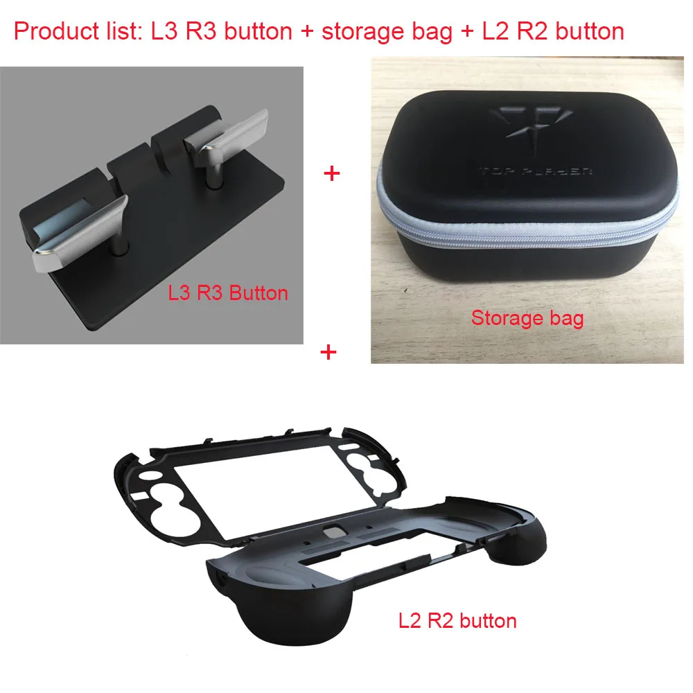 Voor PSV 1000 PSV 1000 L3 R3 Handgreep Game Console Stand Case met L2 R2 Trigger Knop voor PS VITA 1000 Opbergtas streaming