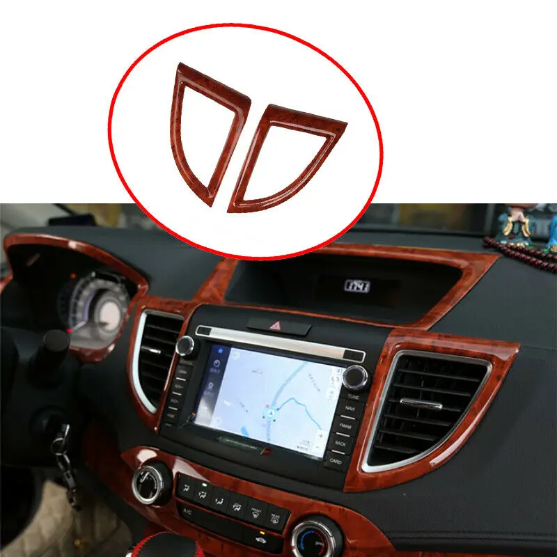 For HONDA CR-V CRV 2012-2016 Peach Wood Grain Middle Air Outlet Vent Cover Trim