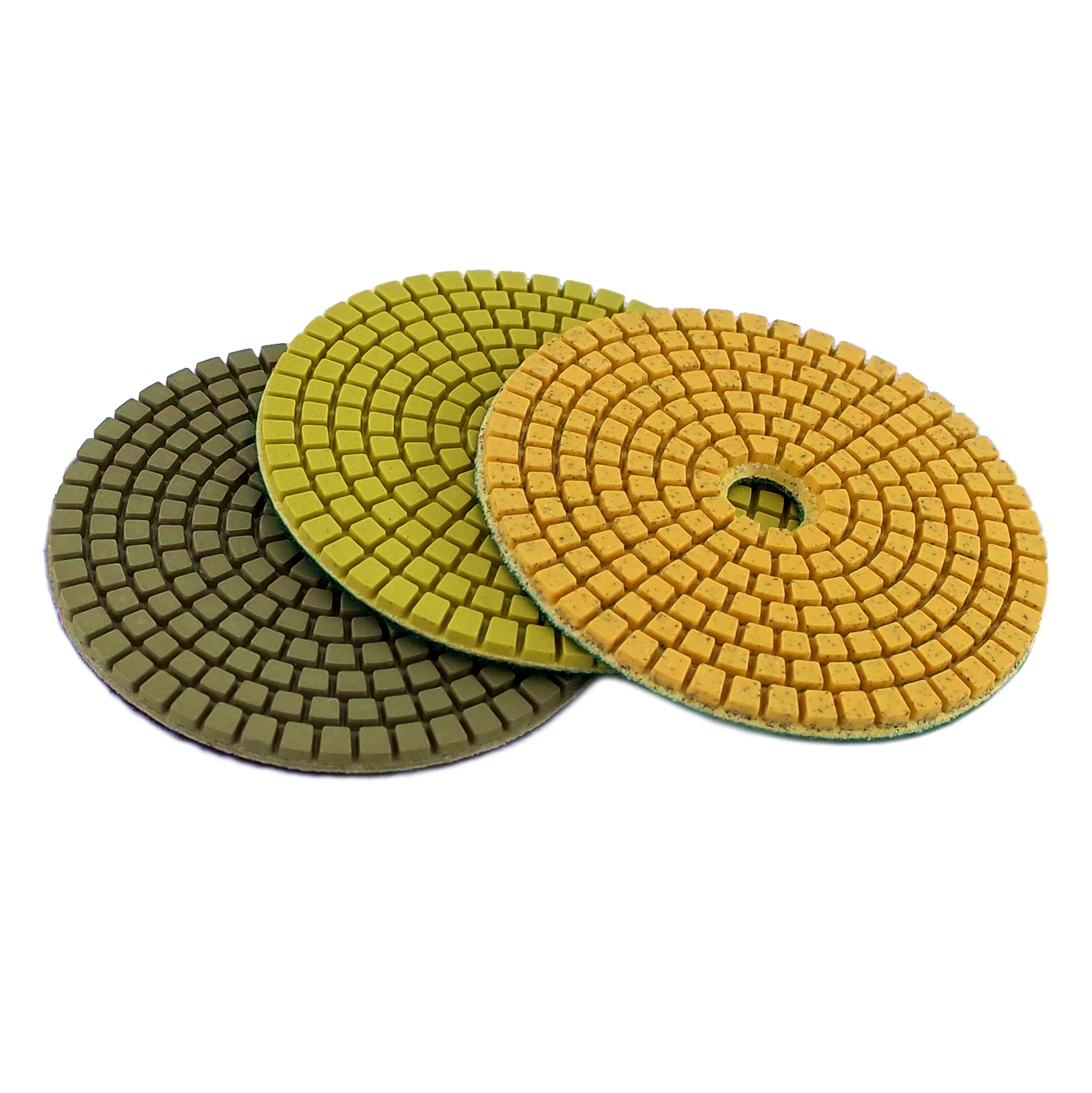 RIJILEI 16PCS 4 Inch Diamond Polishing Pad Kit 100mm Dry/Wet Polishing Pads For Granite Marble Concrete Floor Grinding Discs