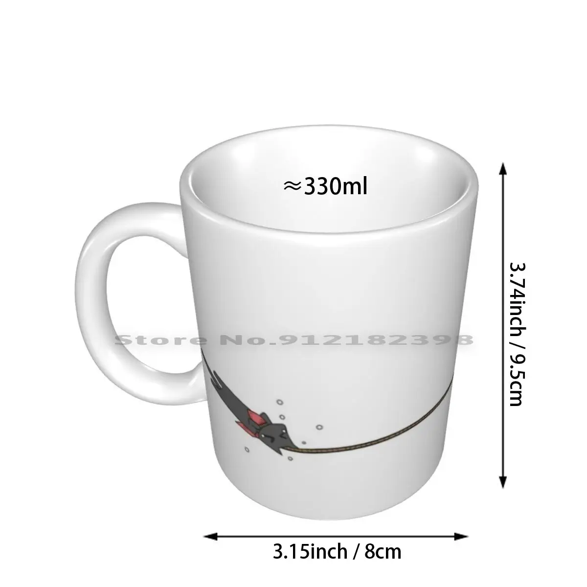 Nichijou-Walking Sakamoto Ceramic Mugs Coffee Cups Milk Tea Mug Anime Manga Nichijou Hakase Sakamoto Walking Dragging Japanese