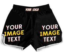 Customized Personalized Muay Thai Shorts Team Club Combat MMA BJJ Boxer Boxing Trunks Quick Dry Moisture Wicking Fight Wear