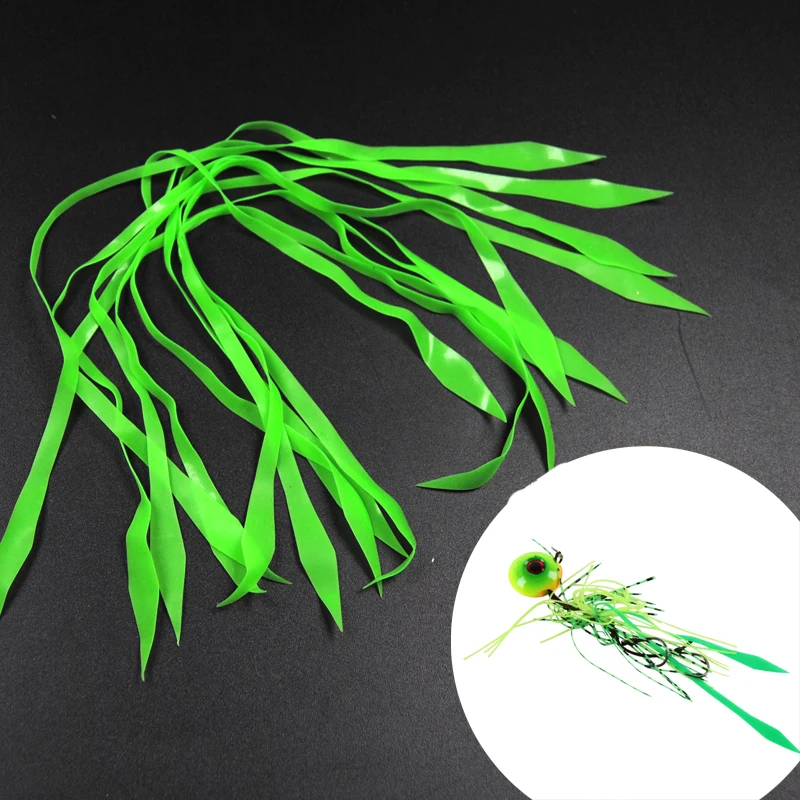 50pcs Silicone Pike Streamer Silicone Skirts for Spinnerbait Buzzbait Rubber Jig Lures Squid Skirts Saltwater Fishing Accesories