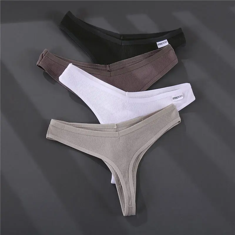 3PCS/Set G-string Panties Cotton Women\'s Underwear Sexy Panties Female Underpants Thong Solid Color Pantys Lingerie M-XL Design