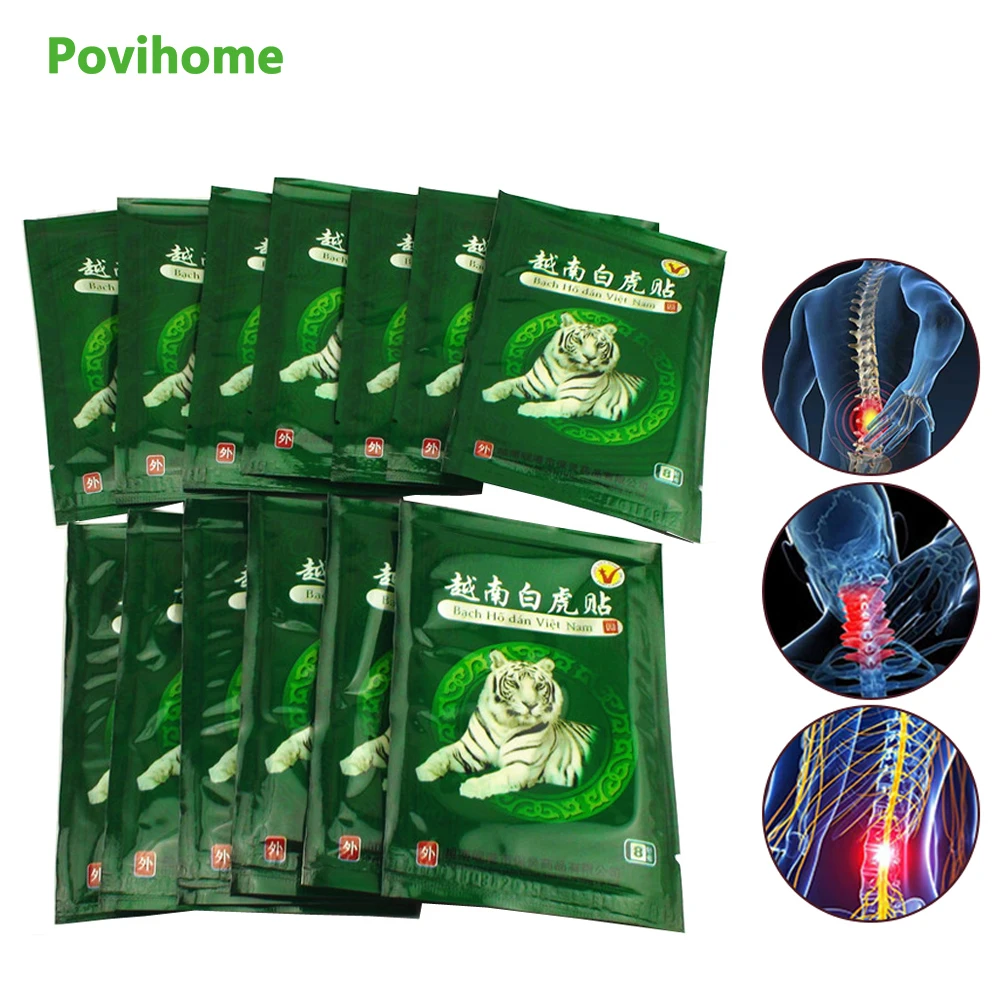 

104Pcs Vietnam White Tiger Balm Medical Plaster Pain Relief Patch Body Neck Stress Relief Arthritis Joint Capsicum Plaster C161