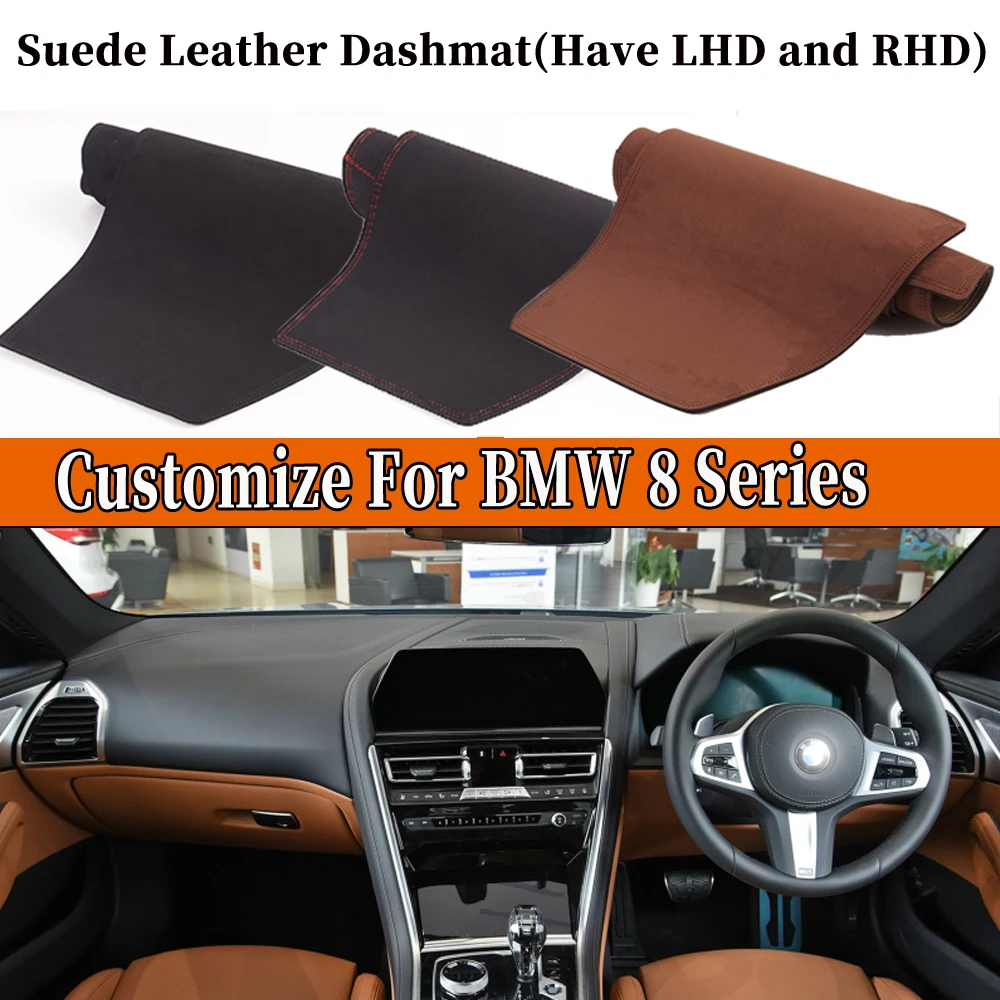 Accessories Suede Leather Dashmat Dashboard Cover Pad Dash Mat Carpet For BMW 8 Series G14/G15/G16 840I M850 2018 2019 2020 2021