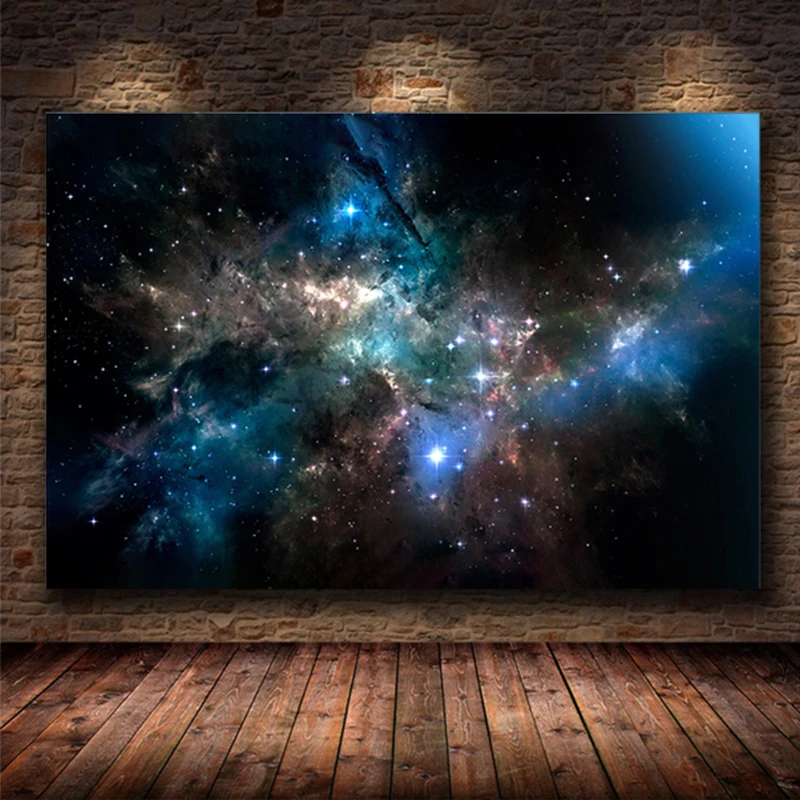 Beauty Universe Space Galaxy Nebula Star Cluster Canvas Painting  Wall Art Picture Posters and Prints for Living Room Home Decor