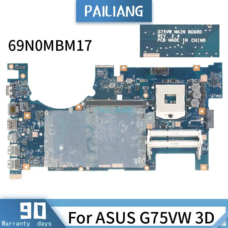 

69N0MBM17 For ASUS G75VW REV:2.4 SLJ8C 3D Mainboard Laptop motherboard DDR3 tested OK