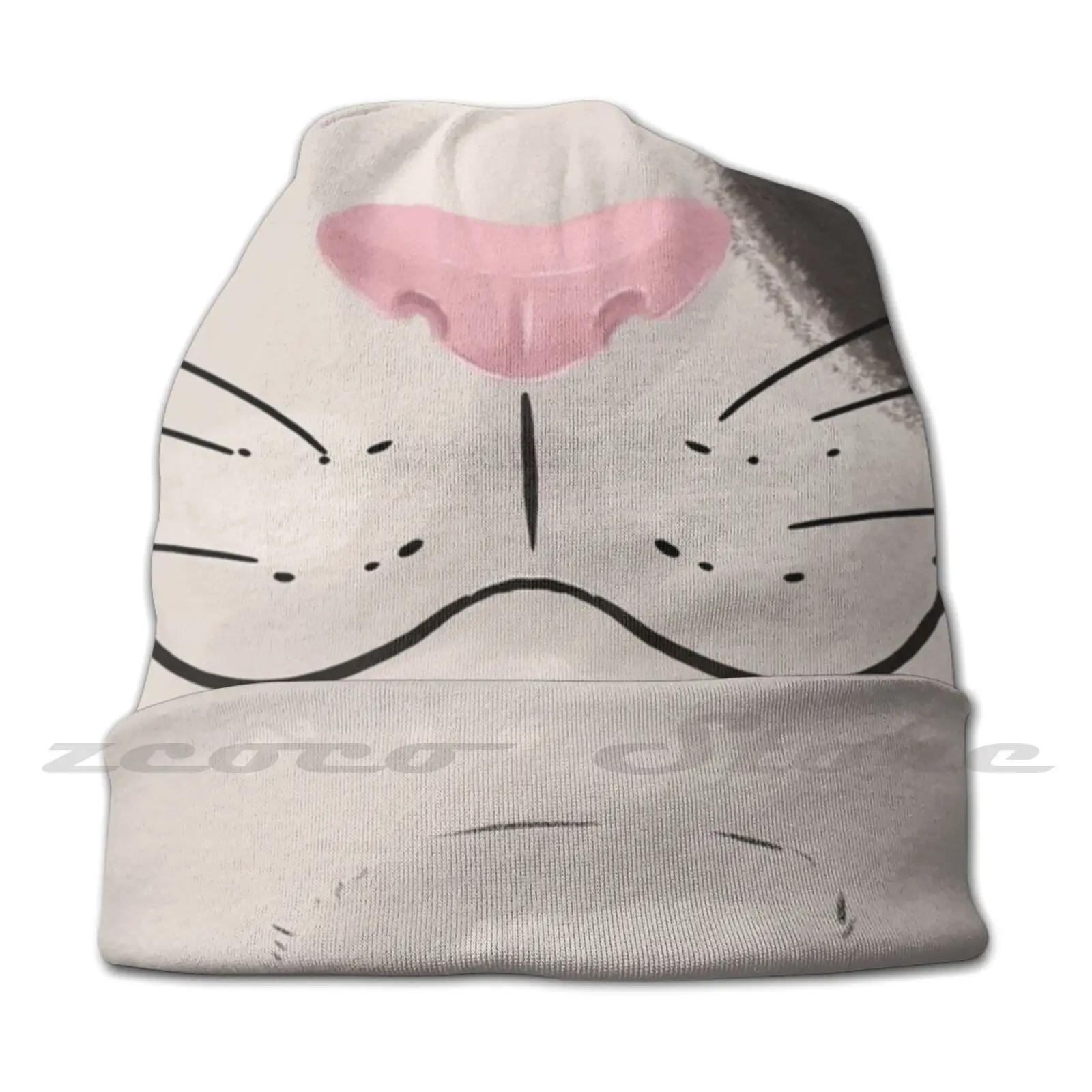 Tuxedo Cat Face Mask Diy Pullover Cap Knit Hat Plus Size Keep Warm Elastic Soft Cat Animals Cute Animals Cute Love