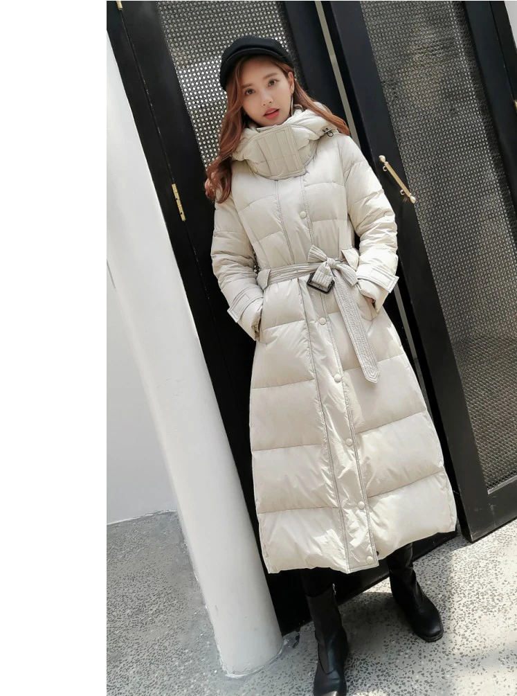 Piumino invernale da donna moda nuova giacca con cappuccio addensare 4XL taglia blu nero bianco