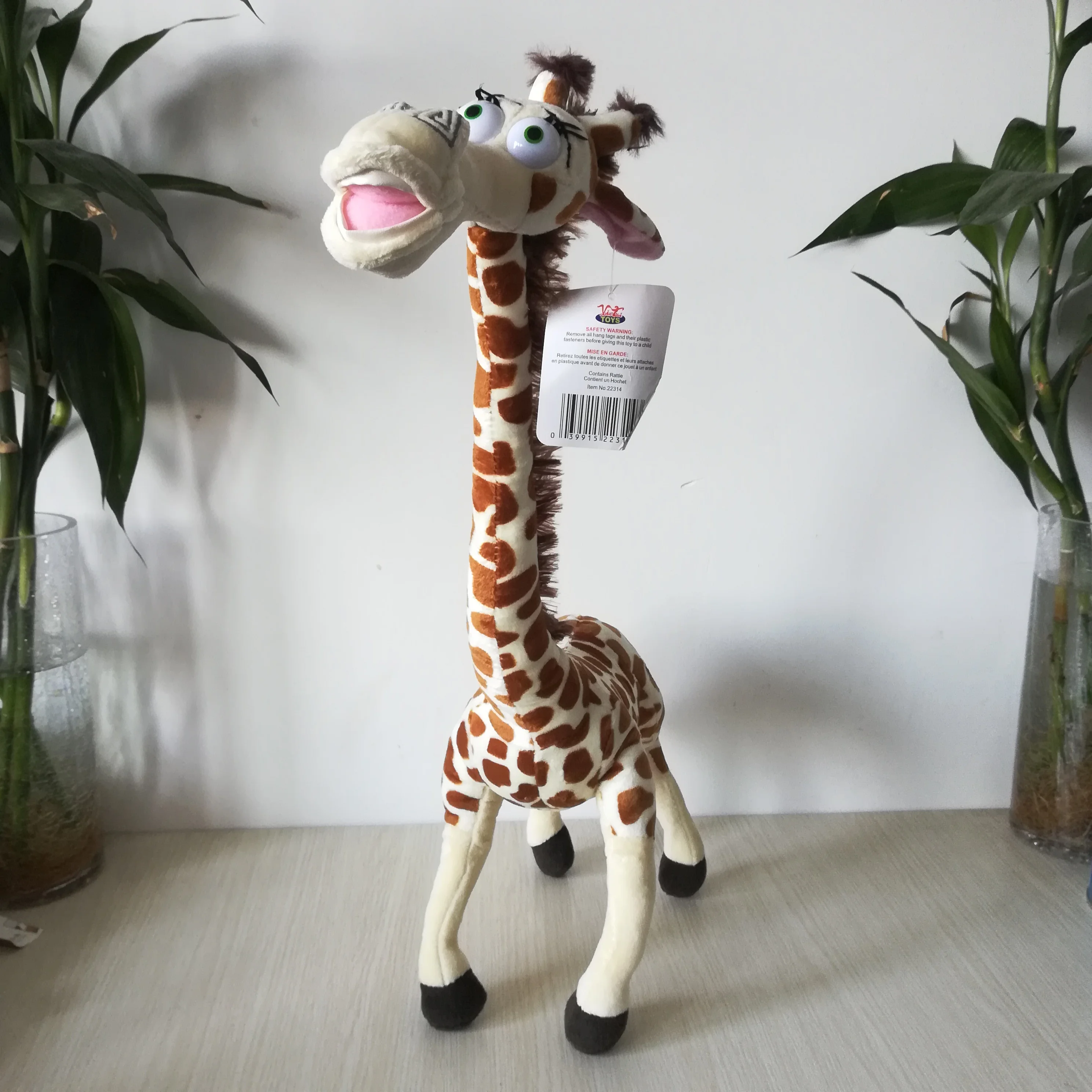 

about 55cm lovely cartoon giraffe Madagascar Melman plush toy, soft doll birthday gift h2630