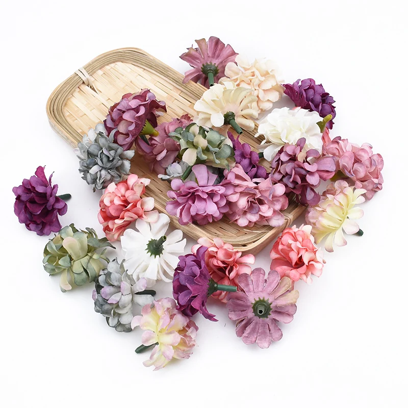 10/30pcs Seide Nelken kopf künstliche Blumen für die Heim dekoration Hochzeit Braut zubehör Clearance DIY Geschenke Candy Box – Detail 3