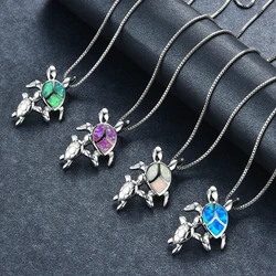 Cute Turtle Pendant For Women Turtle Necklace Glamour Lady Christmas Gift Necklace Marine Animal Jewelry