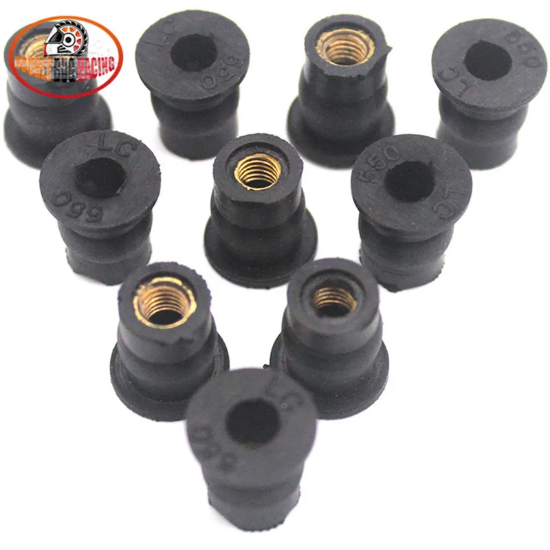 M5 Motorcycle Windshiled Well nut Rubber Well Nuts Screw Bolt Blind Fastener Fishing For Honda Suzuki Kawasaki Yamaha BMW