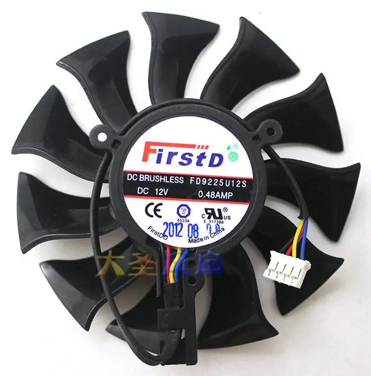 

Original for XFX HD7870XT Ggraphics Video card cooling fan FD9225U12S 12V 0.48A Pitch 39MM Diameter 85MM