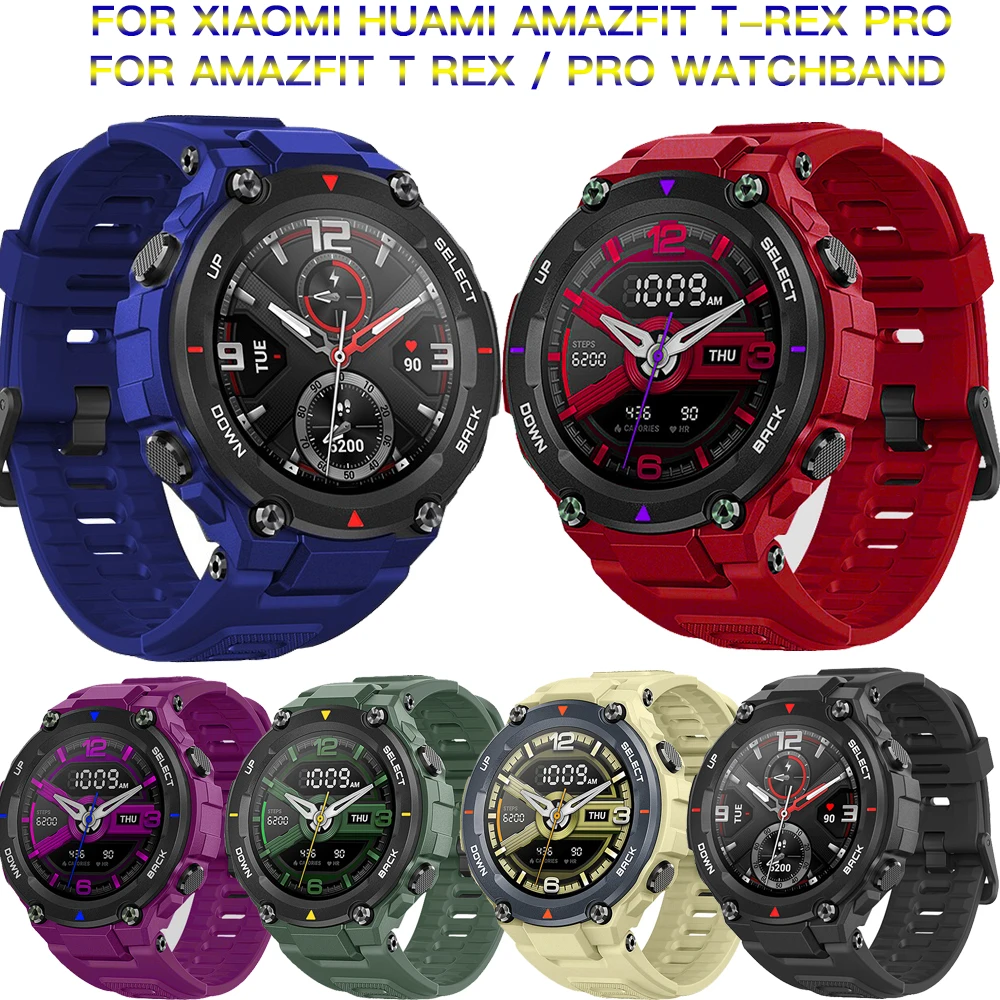 لينة سيليكون سوار حزام ل شاومي Huami Amazfit T-Rex برو استبدال حزام (Band) ساعة سوار ل Amazfit T Rex/برو الساعات