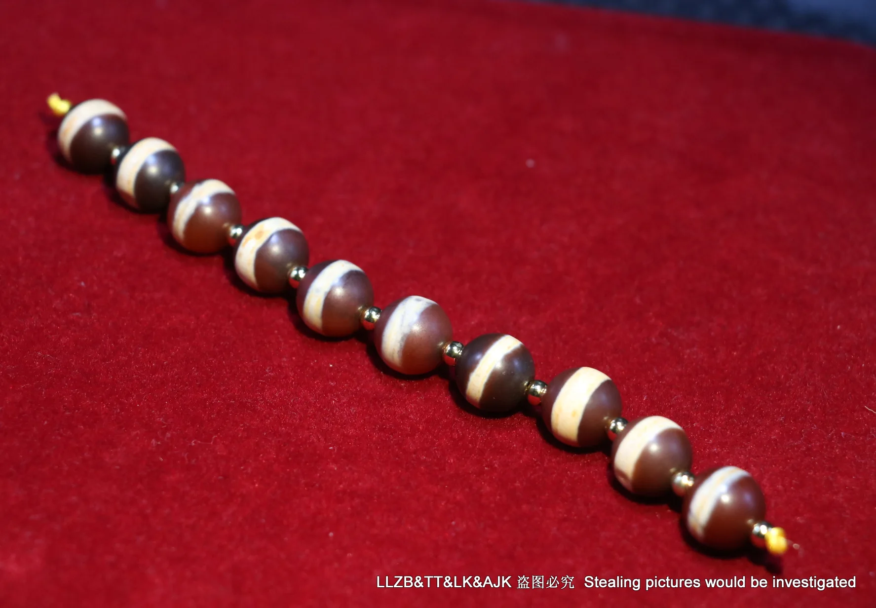 LKbrother Talisman Treasure Set of 10 Energy Tibetan old Red Agate 1 Line Healer Medicine dZi Bead F Jewelry 210613A-21