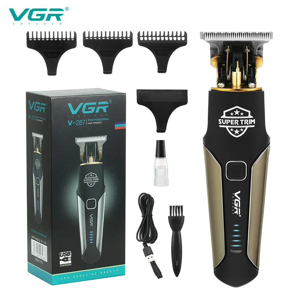 VGR Professional Hair Clipper for Men Electric Beard Trimmer Barber Hair Trimmers Portable Rechargeable Hair Cutting Machine