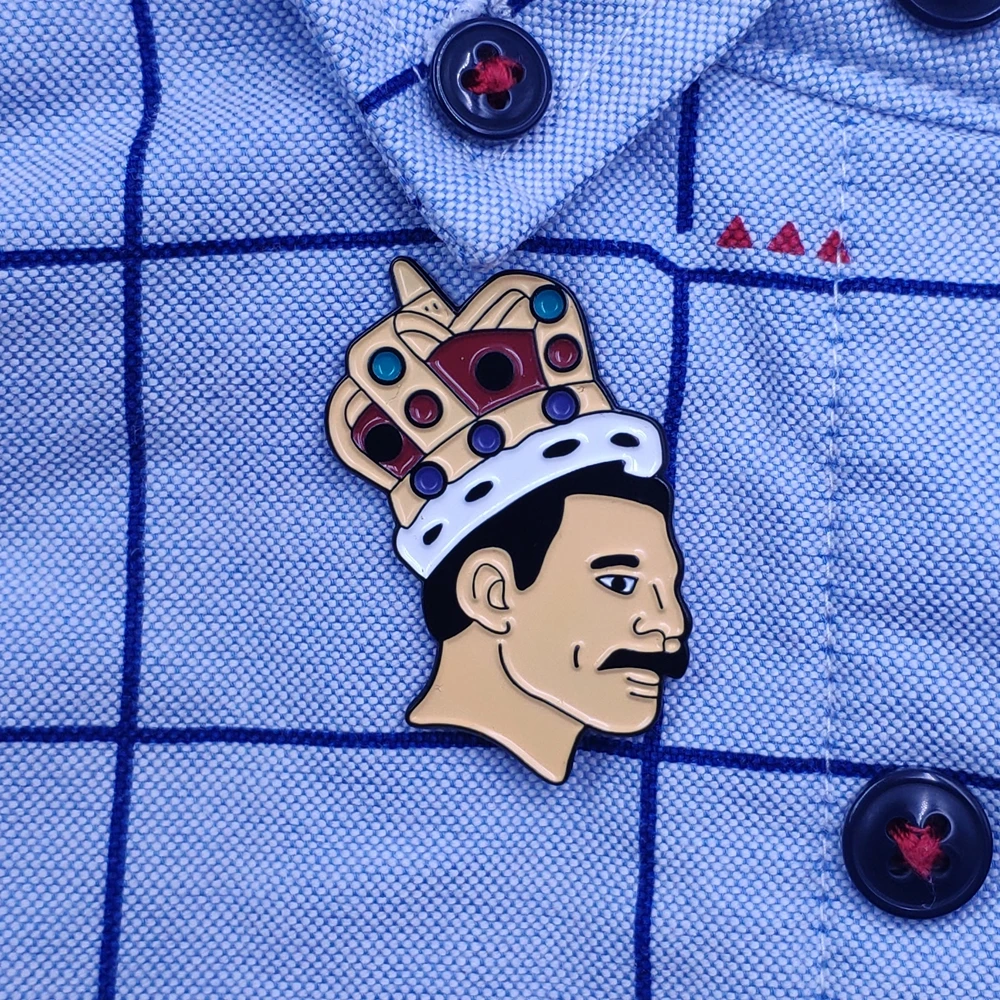 Queen Freddie Mercury Enamel Lapel Singer Pin Brooch Badge Backpacks Button Clothes Xmas Gift CE002-003