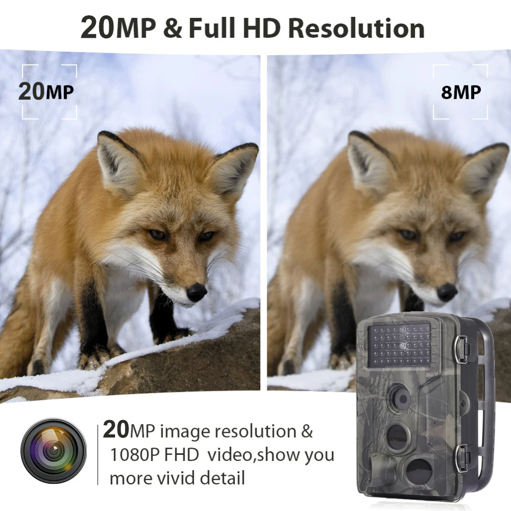 SUNTEKCAM 20MP 1080P Wildlife Trail Camera Photo Trap Infrared Hunting Camera HC802A Wildlife Wireless Surveillance Tracking Cam