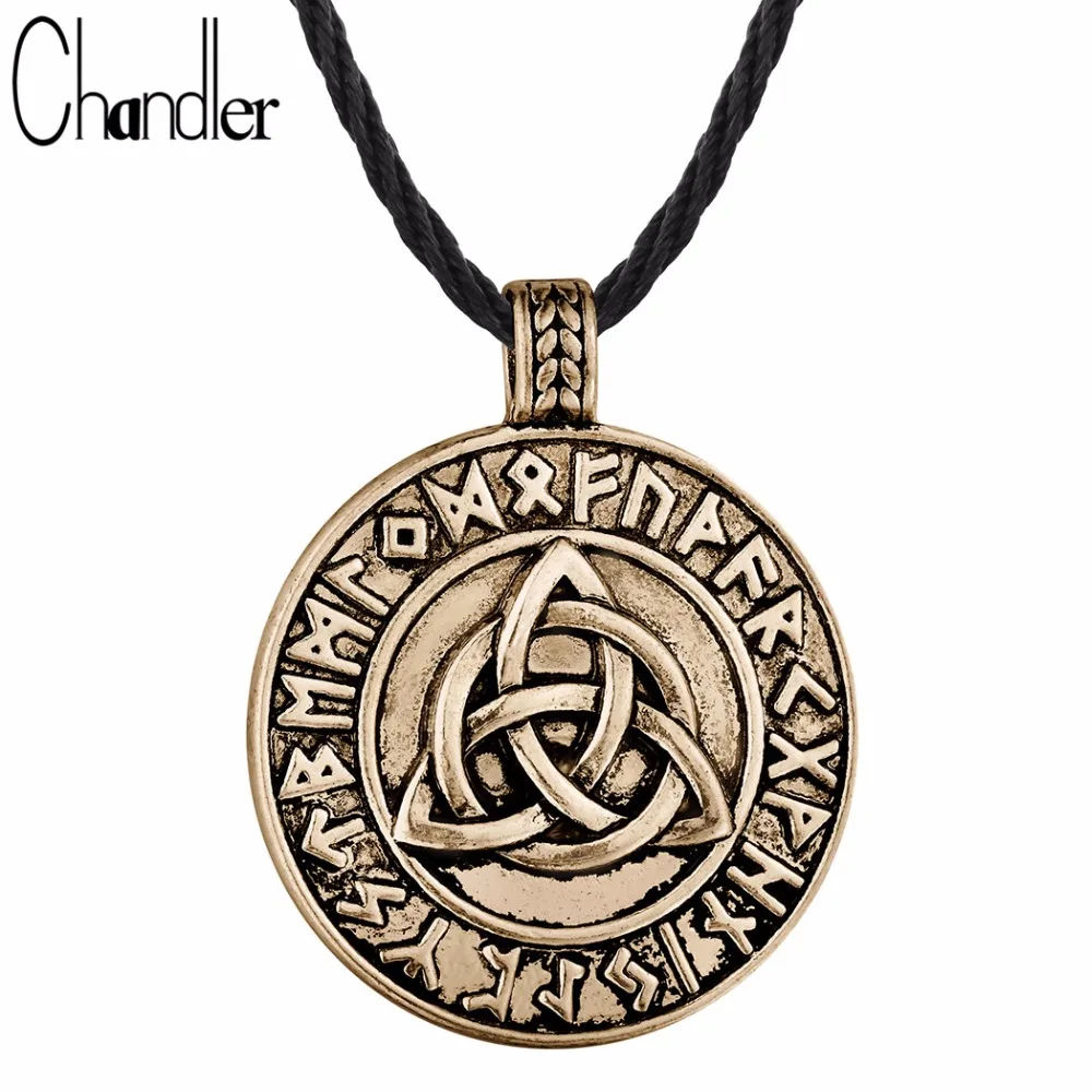 Chandler Celti Knot Pendant Necklace Nordic Vikings Rune  Talisman Amulet Torque Lucky Amulet Gifts India Egypt Dagger Choker