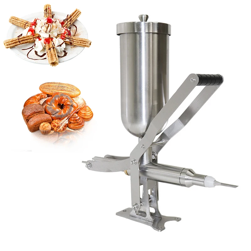 Commercial 5 L Churros Filling Machine Chocolate Cream and  Cake Filler  Stainless Steel Jam Sauce Filling Machine