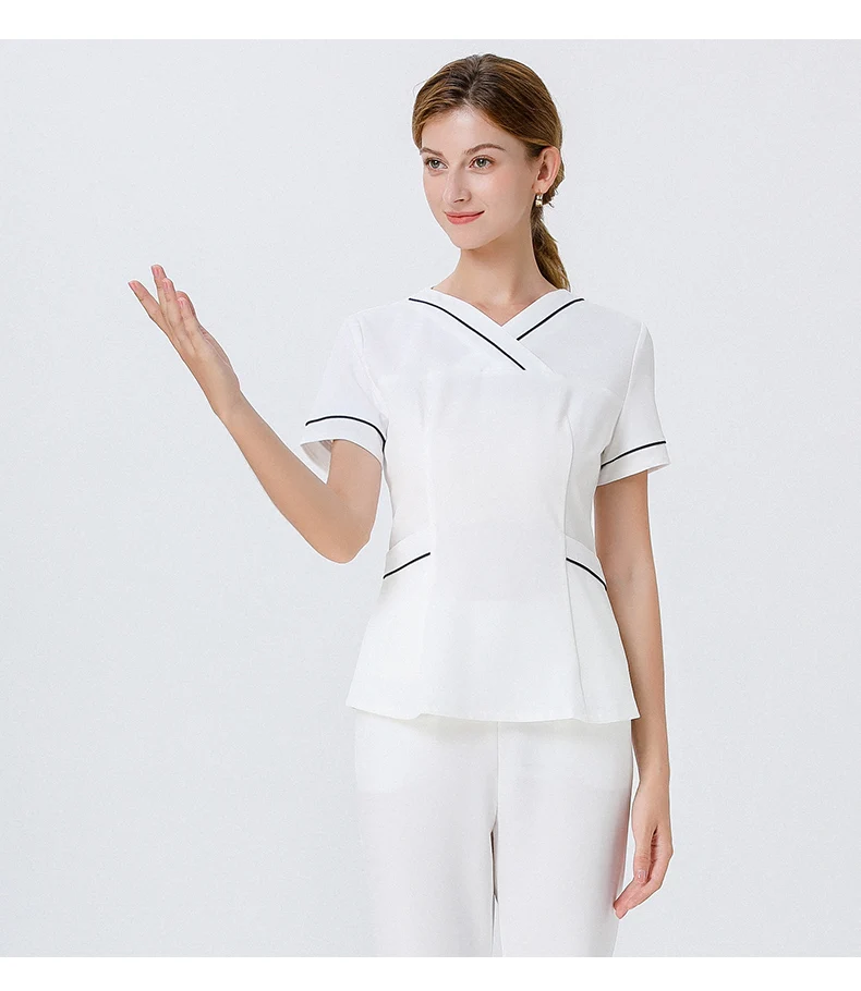 

New Beauty Salon Hairdresser's Work Clothes Spa Uniform Set Beautician Uniform Salon Work Suit