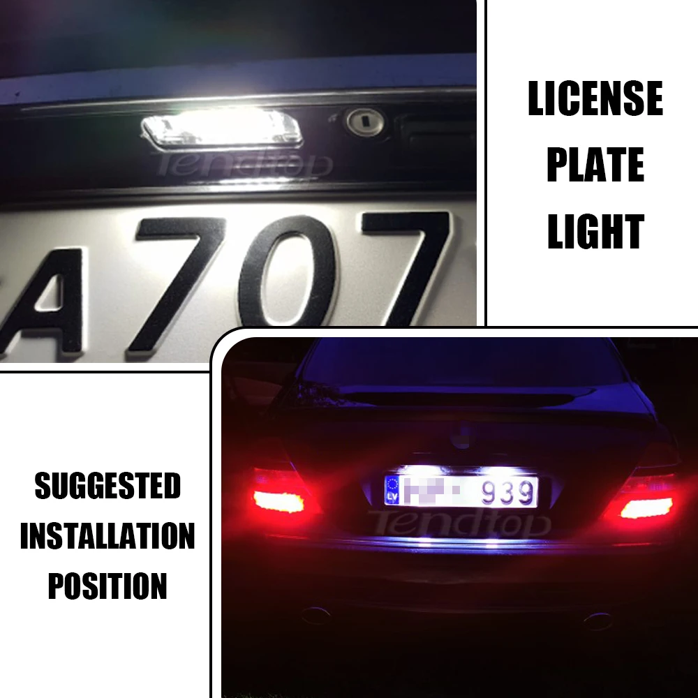 Canbus ไม่มีข้อผิดพลาด Super Led สีขาวใบอนุญาต Light Plate สำหรับ Mercedes Benz W220 S Class S320 S350 S500 S55 S600 s65จำนวนแผ่น