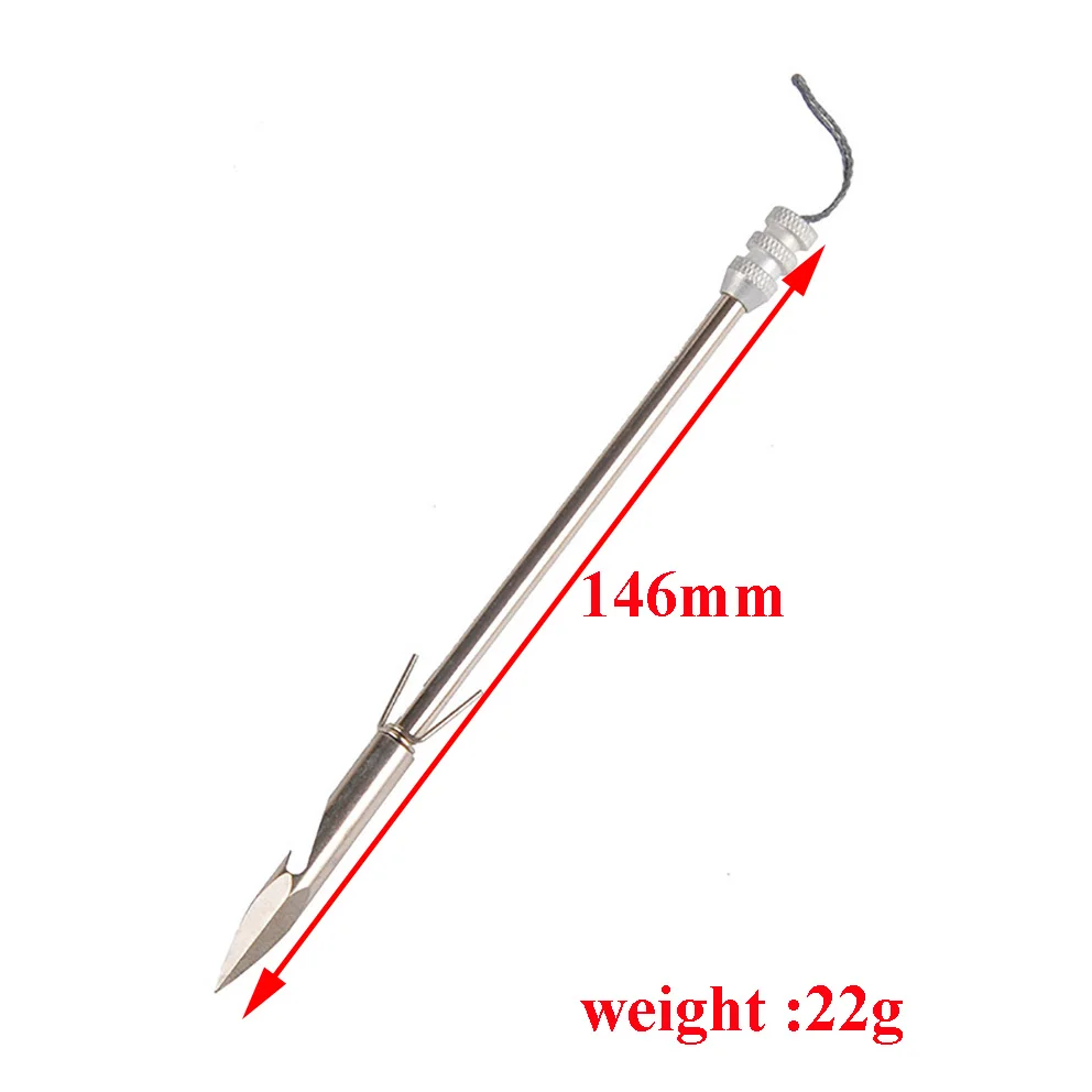 3/6pcs Archery Fishing Arrowhead 146mm stainless steel Fishing Darts Arrow Broadhead with box used for outdoor fish hunting and