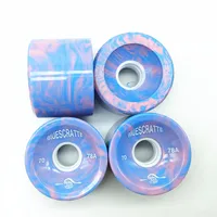 4 Uds 70mm 51mm 80 duro rueda de Longboard para neumático de monopatín de 70mm 80A Ruedas de PU elásticas duraderas para patineta de calle de carretera Rodas