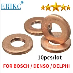 10PCS 커먼 레일 디젤 인젝터 구리 와셔 씰 F00VC17504 F00VC17503 for RENAULT (크기: 7.4*15*3) 두께 = 3mm