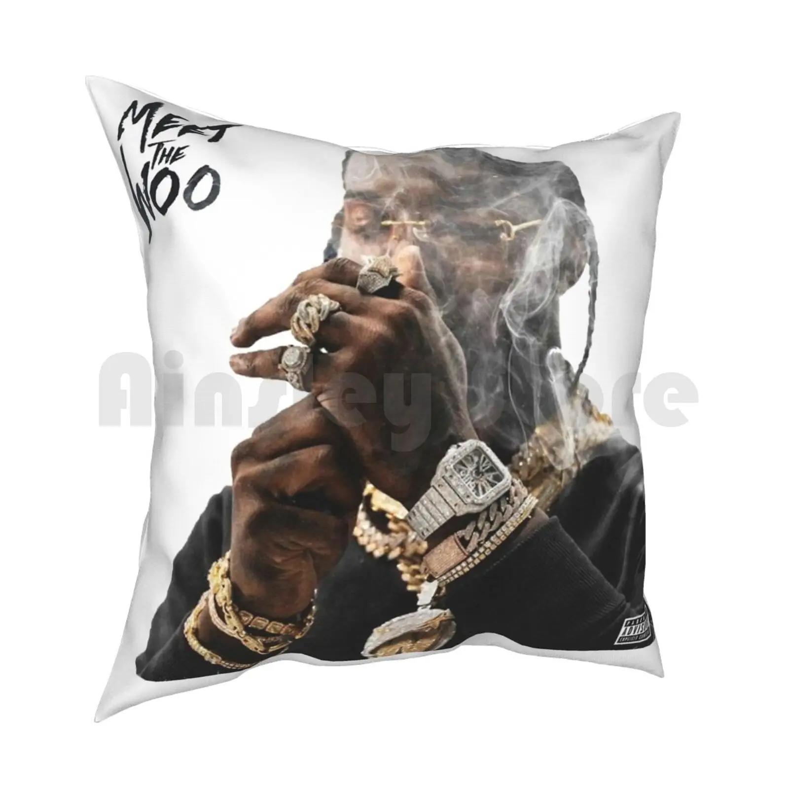 Pop Smoke Meet The Woo Pillow Case Printed Home Soft DIY Pillow cover Pop Smoke Meet The Woo Welcome To The Party Rest In